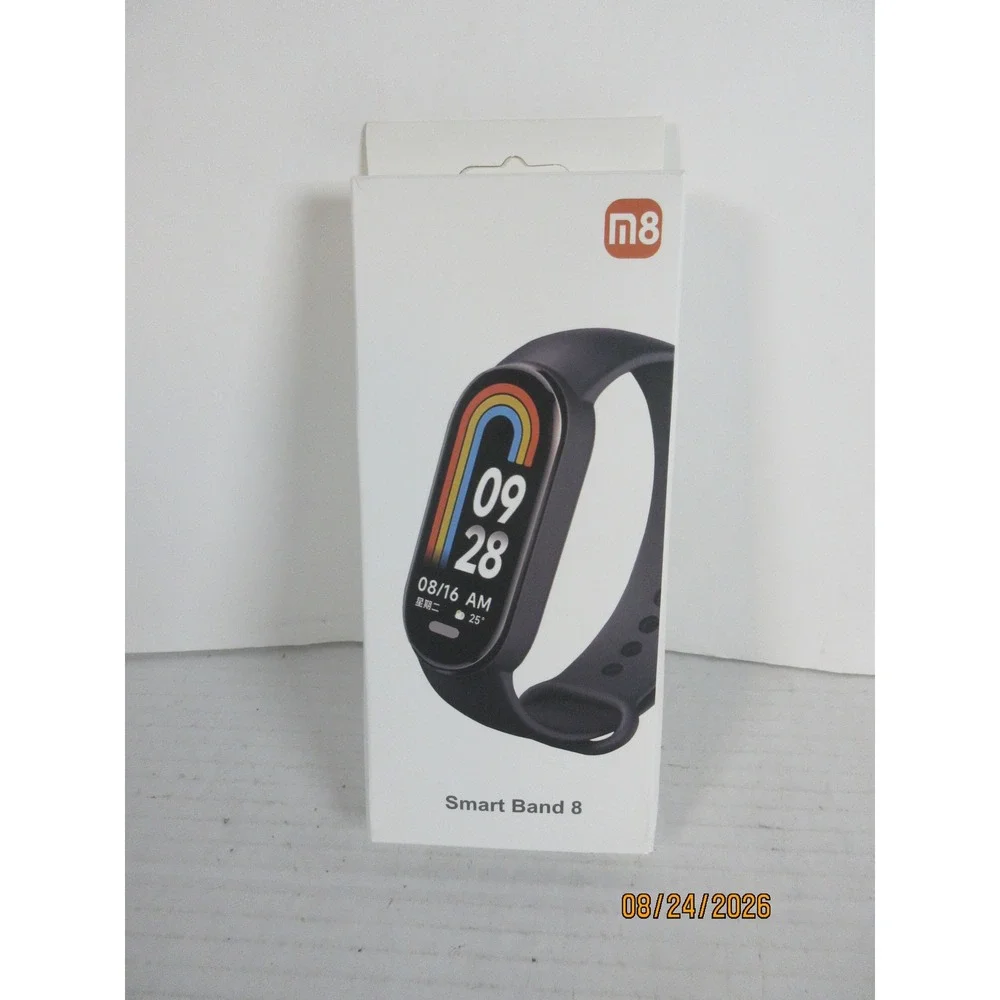 M8 Smart Band 8 Fitness Tracker Watch Black Heart Rate Sleep Monitor Bluetooth